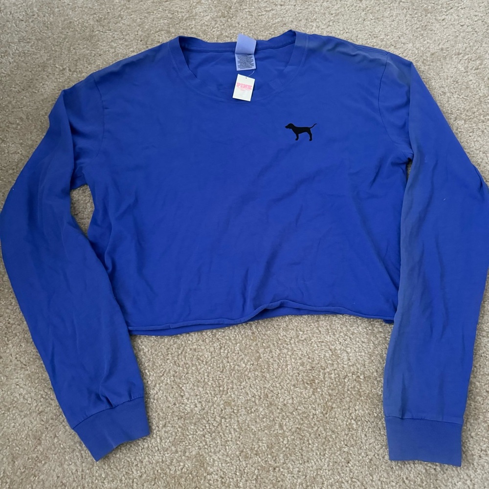 Victorias Secret PINK crop long sleeve tee T-shirt nwt women’s medium